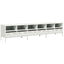 tv-bord 202x39x43,5 cm koldvalset stål hvid
