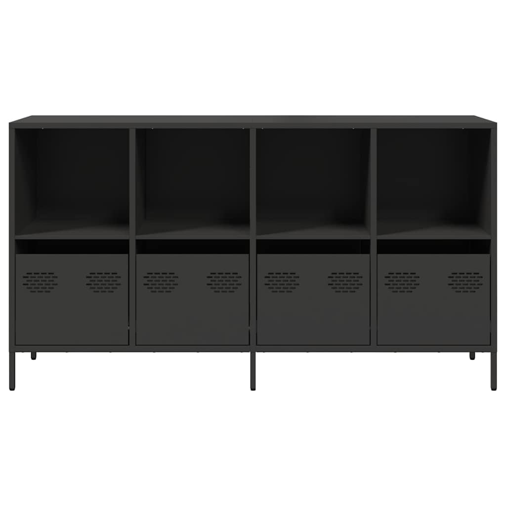 skænk 135x39x73,5 cm koldvalset stål sort