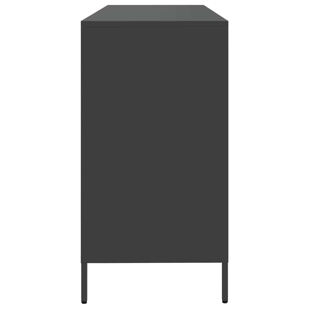 skænk 135x39x73,5 cm koldvalset stål sort