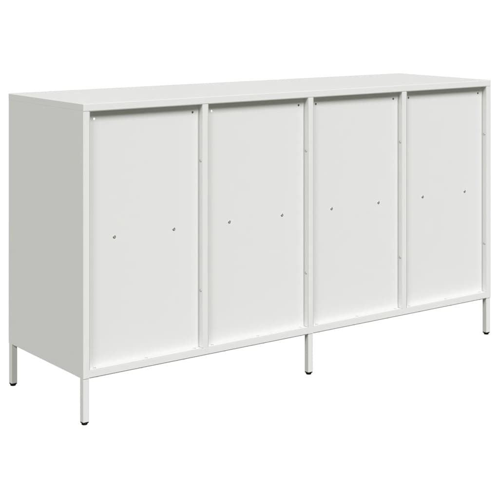skænk 135x39x73,5 cm koldvalset stål hvid