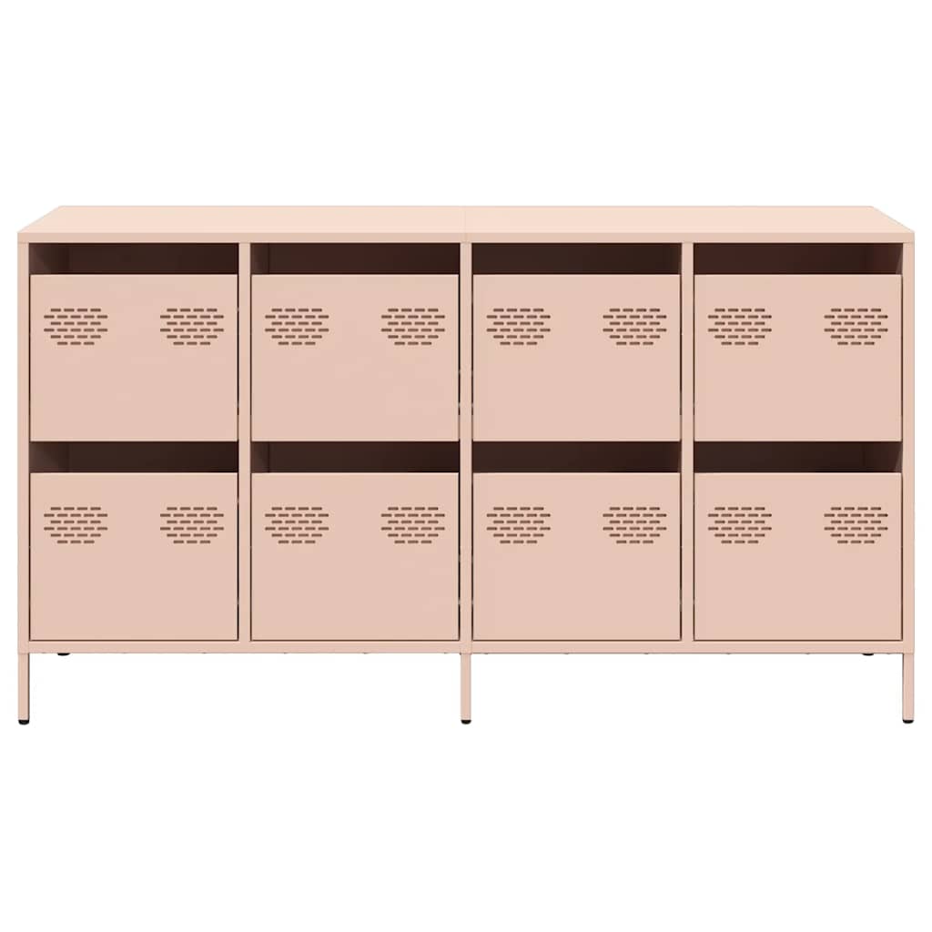 skab 135x39x73,5 cm koldvalset stål lyserød