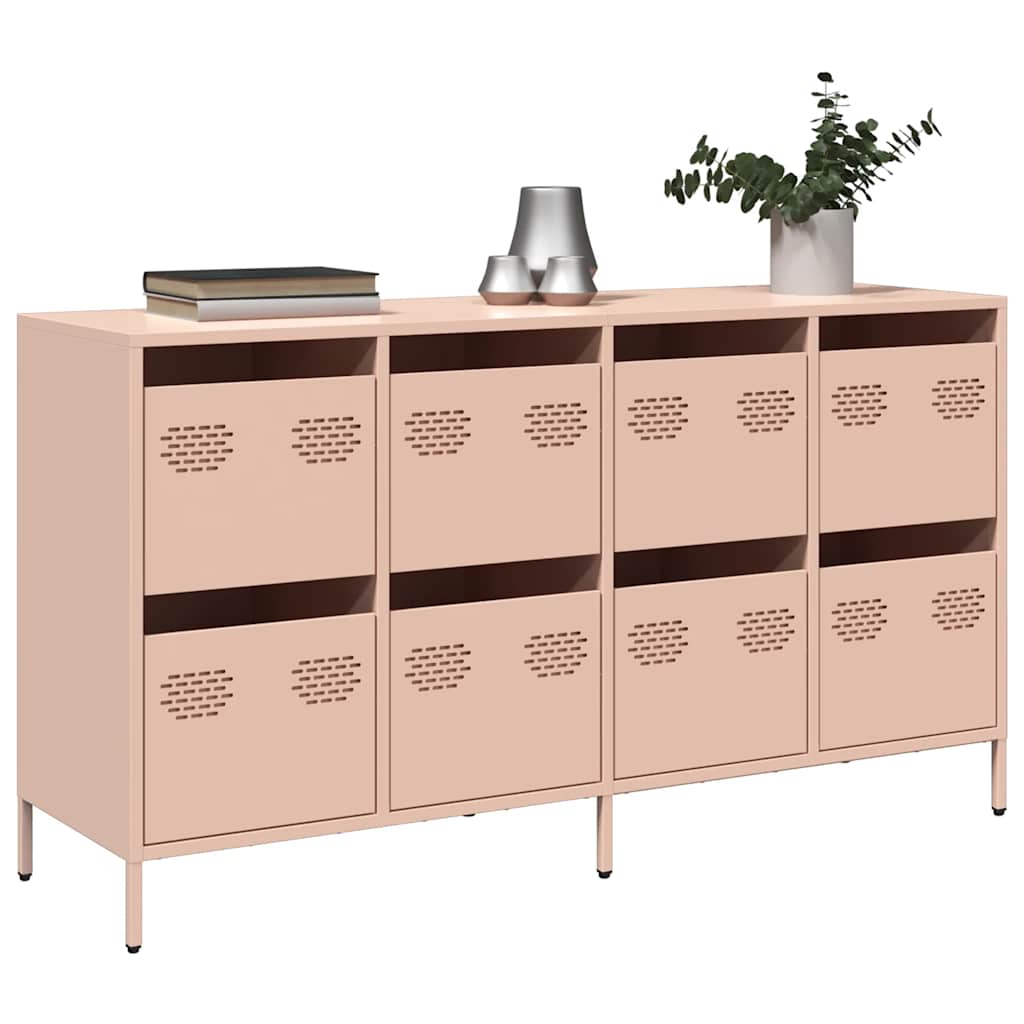 skab 135x39x73,5 cm koldvalset stål lyserød