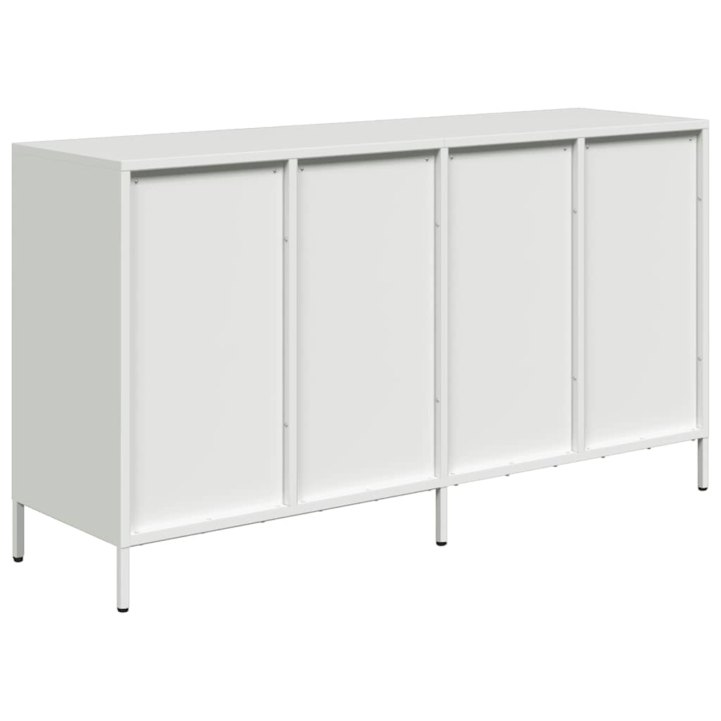 skænk 135x39x73,5 cm koldvalset stål hvid