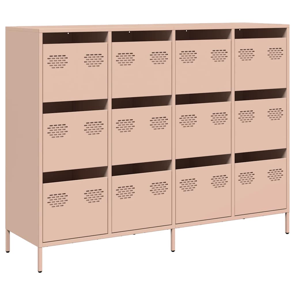 skab 135x39x103,5 cm koldvalset stål lyserød