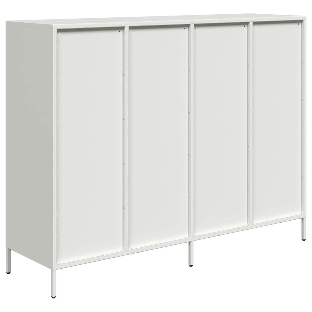 skænk 135x39x103,5 cm koldvalset stål hvid