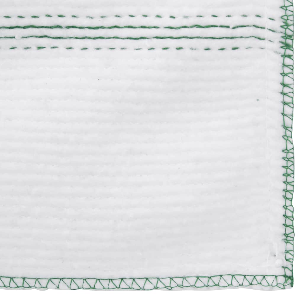 rengøringsklude 10 stk. 50x60 cm hvid med grønne striber