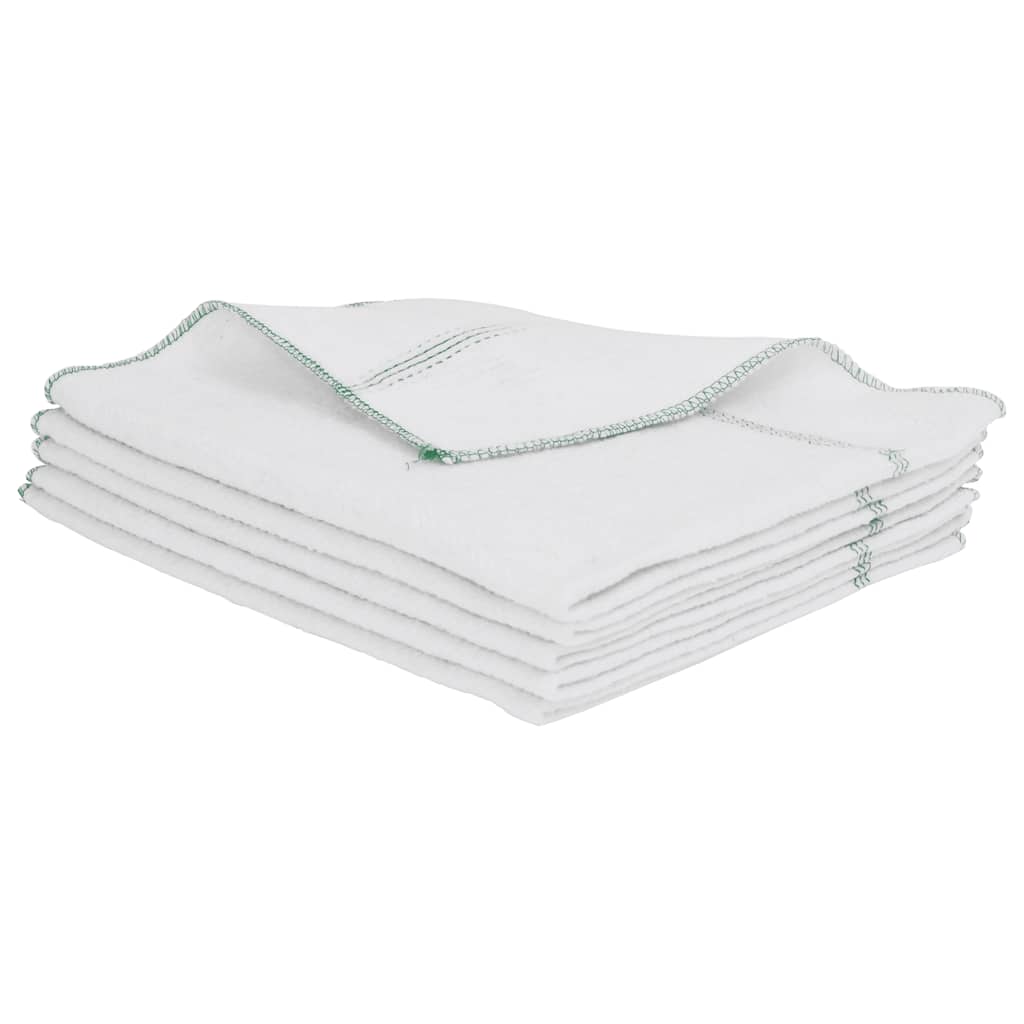 rengøringsklude 50 stk. 50x60 cm hvid med grønne striber
