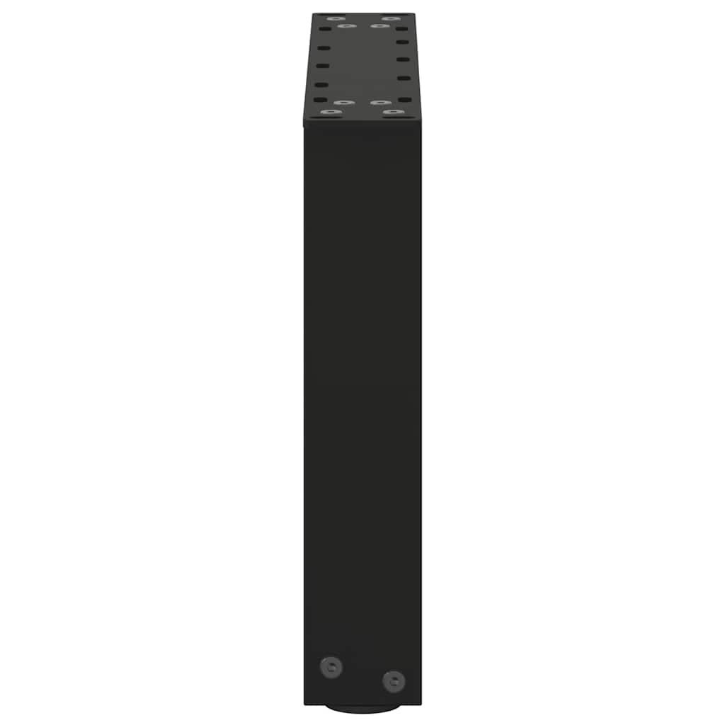 sofabordsben U-formet 2 stk. sort 30x(30-31) cm stål