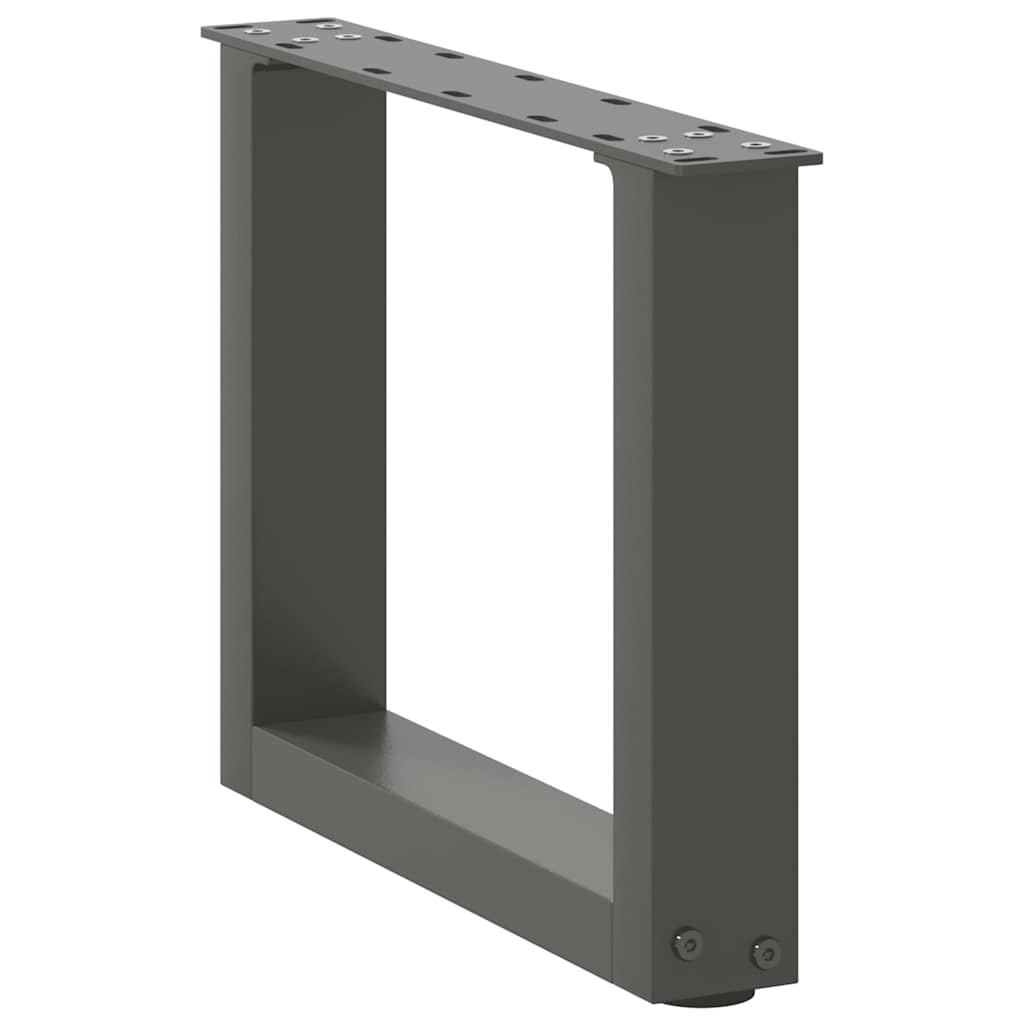 sofabordsben U-formet 2 stk. antracit 30x(30-31) cm stål