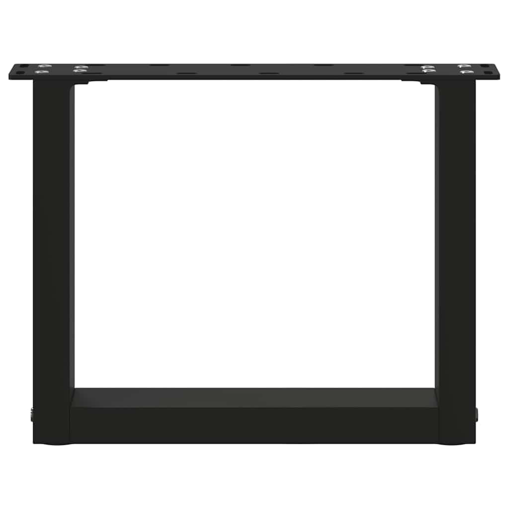 sofabordsben U-formet 2 stk. sort 40x(30-31) cm stål