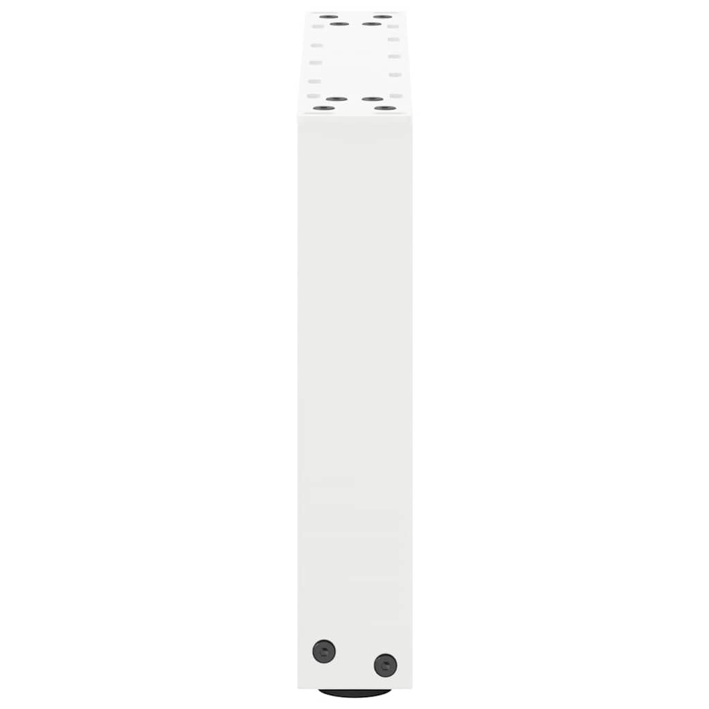 sofabordsben U-formet 2 stk. hvid 40x(30-31) cm stål