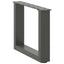 sofabordsben U-formet 2 stk. antracit 40x(30-31) cm stål