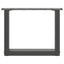 sofabordsben U-formet 2 stk. antracit 40x(30-31) cm stål