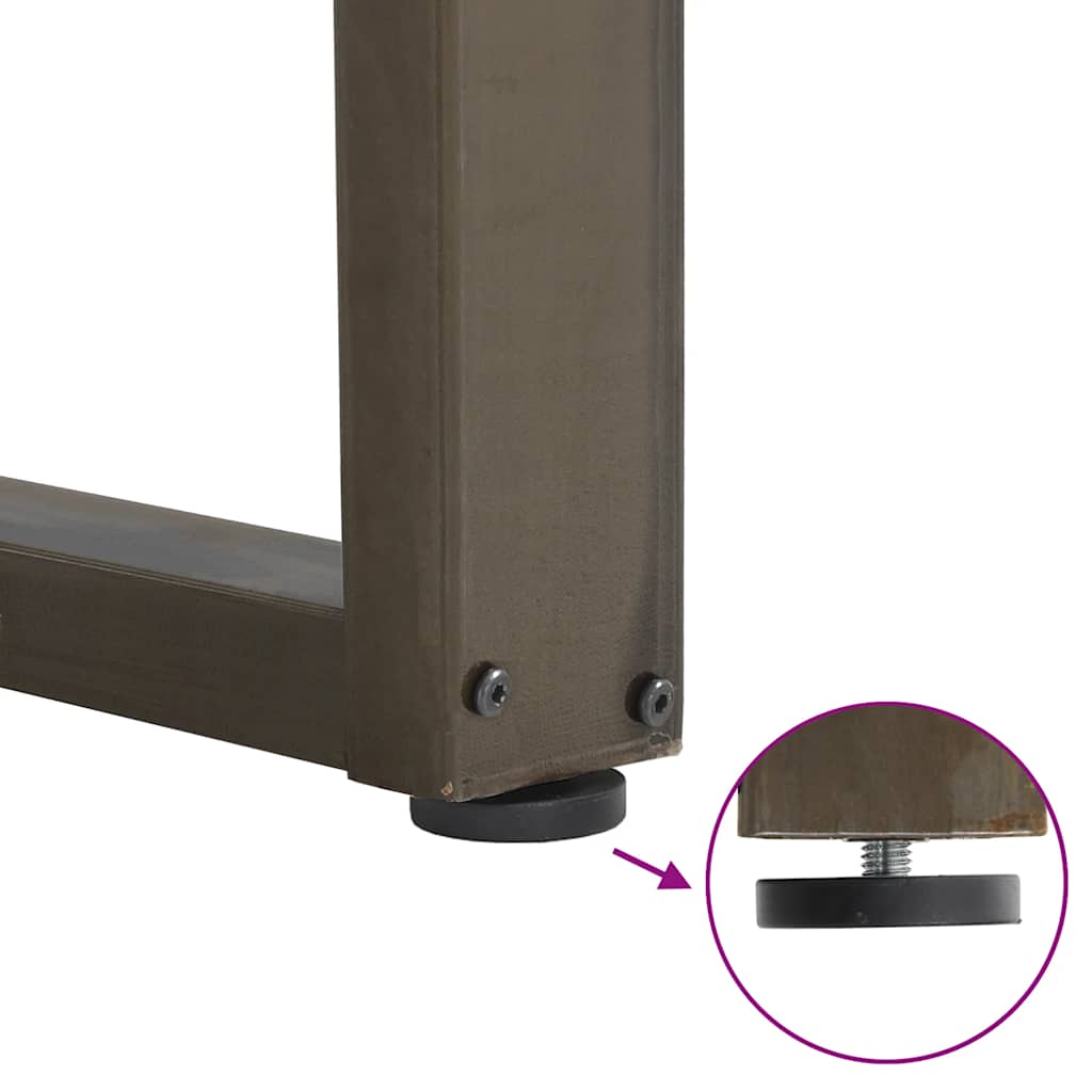 sofabordsben U-formet 2 stk. naturstål 40x(30-31) cm stål