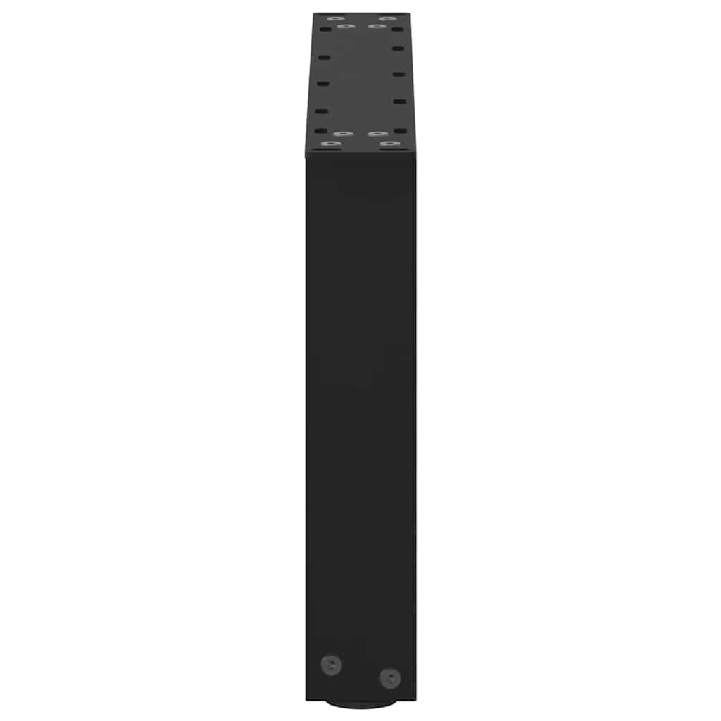 sofabordsben U-formet 2 stk. sort 50x(30-31) cm stål