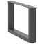 sofabordsben U-formet 2 stk. antracit 50x(30-31) cm stål