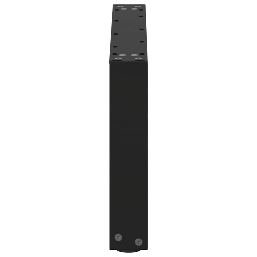sofabordsben U-formet 2 stk. sort 60 x (30-31) cm stål