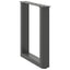 sofabordsben U-formet 2 stk. antracit 28 x (42-43) cm stål