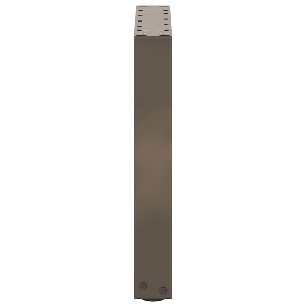 sofabordsben U-formet 2 stk. naturstål 28 x (42-43) cm stål