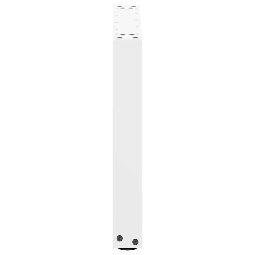 sofabordsben U-formet 2 stk. hvid 50x(42-43) cm stål