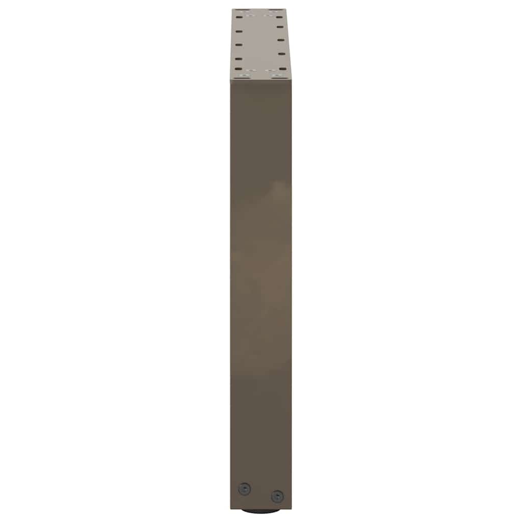 sofabordsben U-formet 2 stk. naturstål 50x(42-43) cm stål