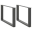 sofabordsben U-formet 2 stk. antracit 60x(42-43) cm stål
