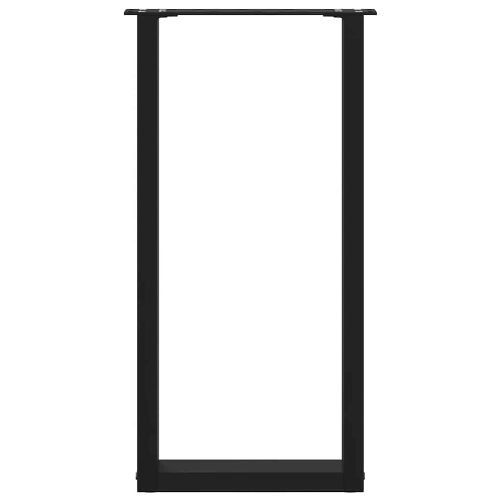 konsolbordben U-formet 2 stk. sort 28 x (72-73) cm stål