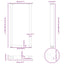 konsolbordben U-formet 2 stk. sort 28 x (72-73) cm stål