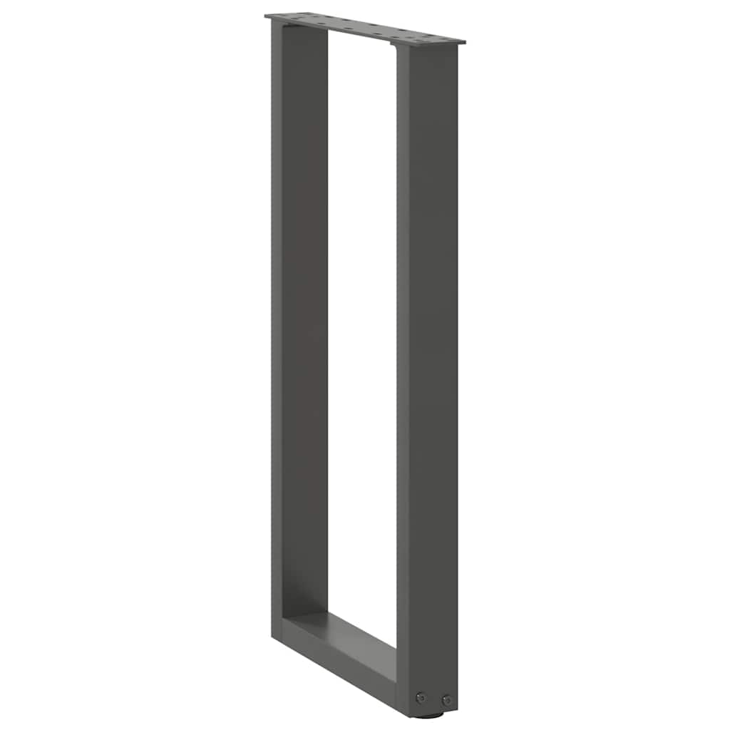 konsolbordben U-formet 2 stk. antracit 28 x (72-73) cm stål