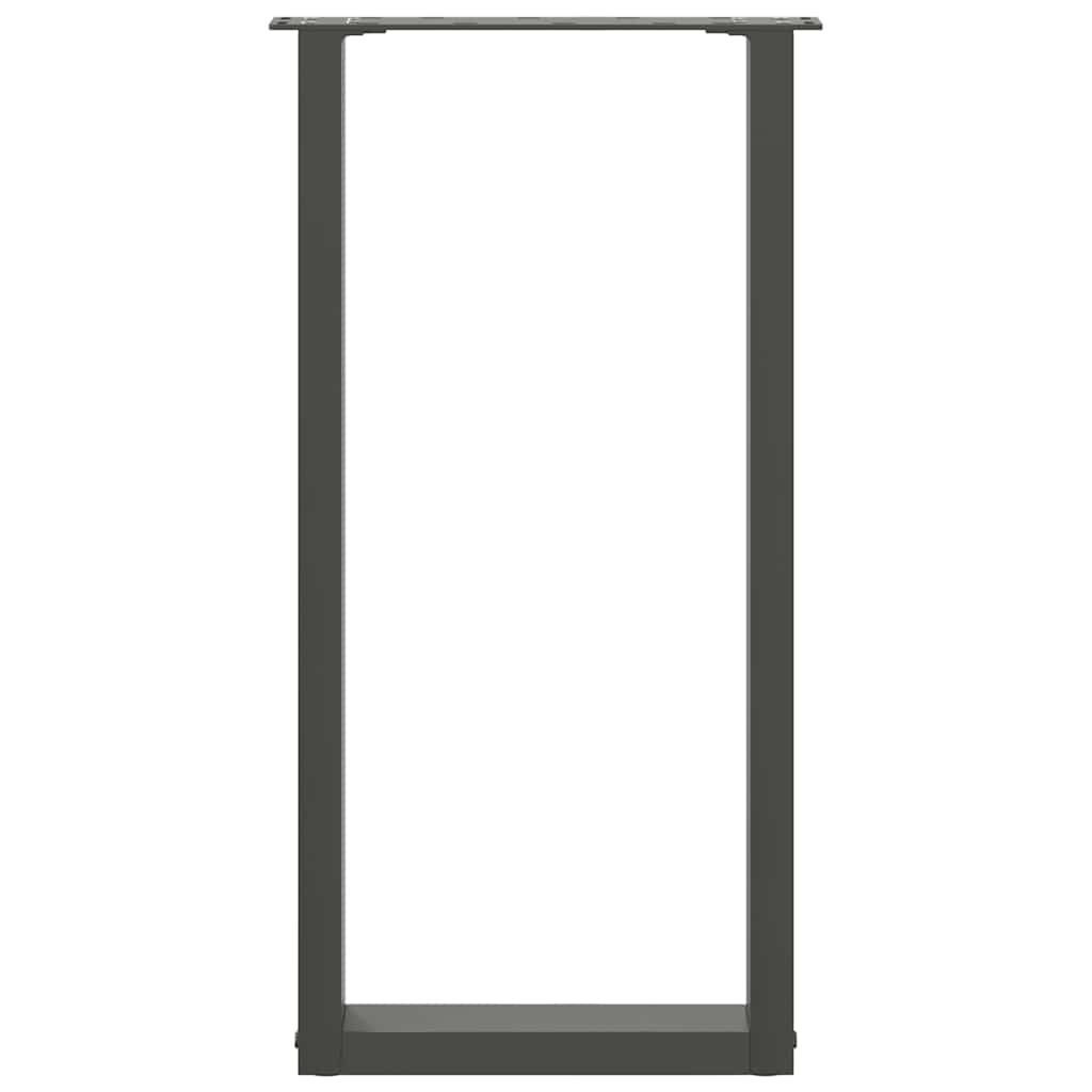 konsolbordben U-formet 2 stk. antracit 28 x (72-73) cm stål
