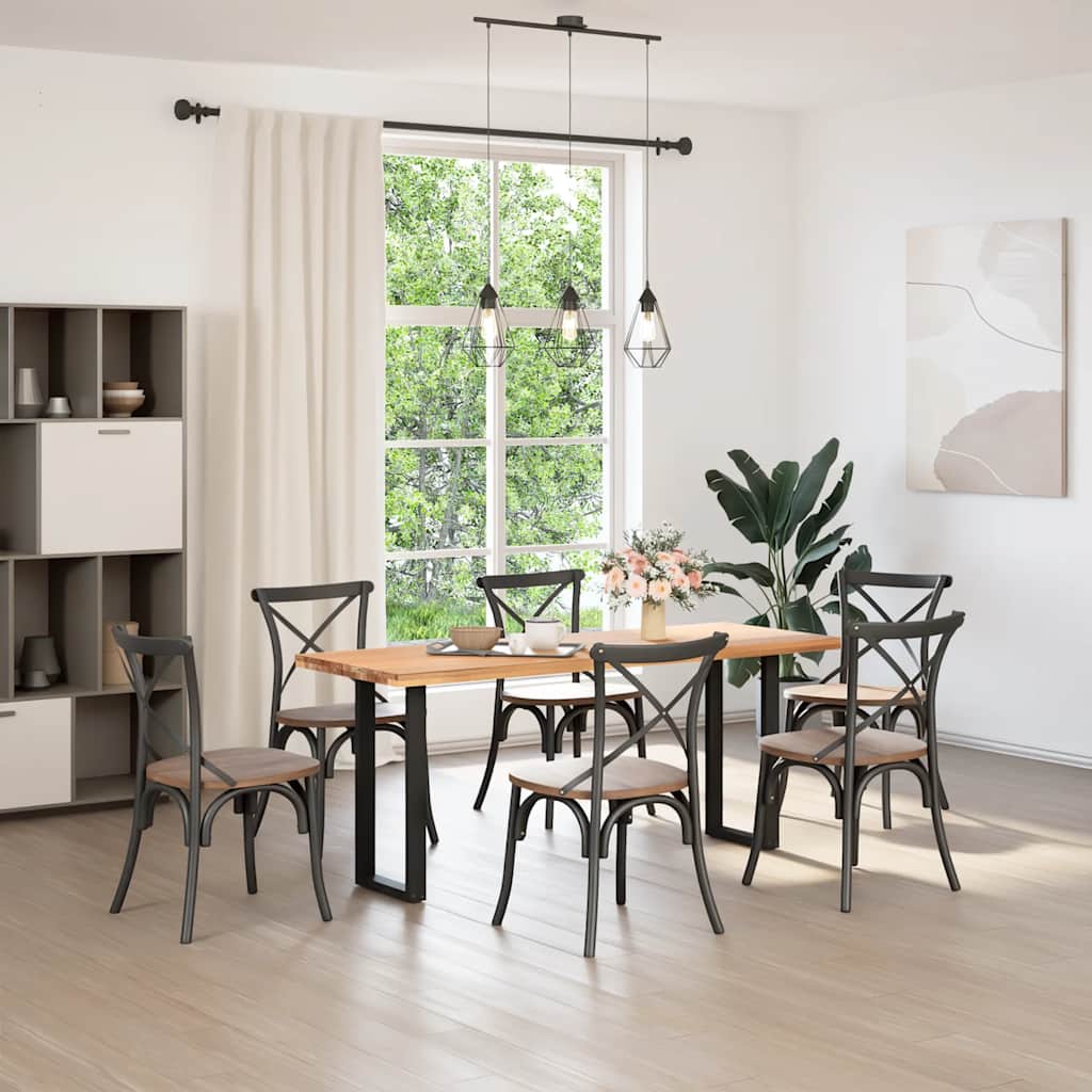 konsolbordben U-formet 2 stk. sort 38 x (72-73) cm stål