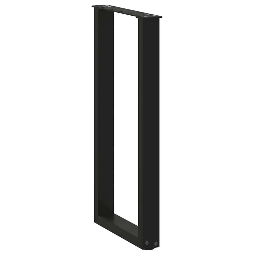konsolbordben U-formet 2 stk. sort 38 x (72-73) cm stål