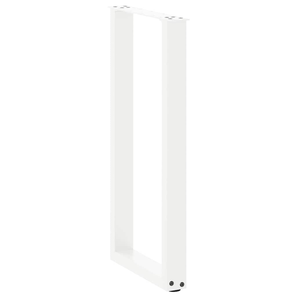 konsolbordben U-formet 2 stk. hvid 38 x (72-73) cm stål