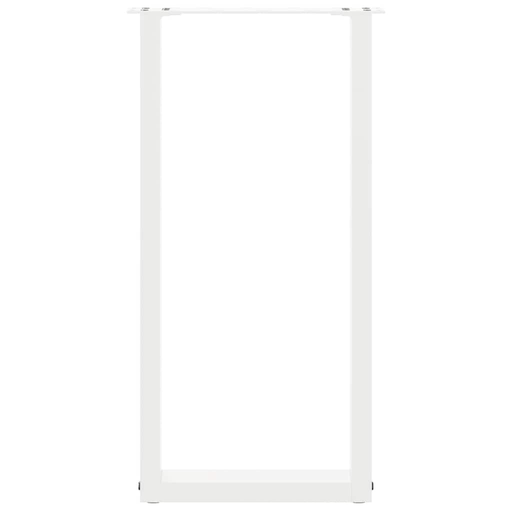 konsolbordben U-formet 2 stk. hvid 38 x (72-73) cm stål