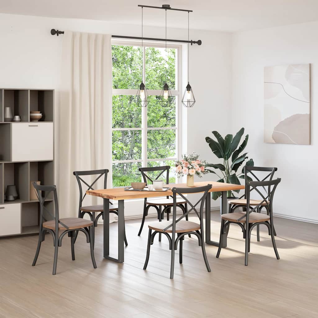 konsolbordben U-formet 2 stk. antracit 38 x (72-73) cm stål