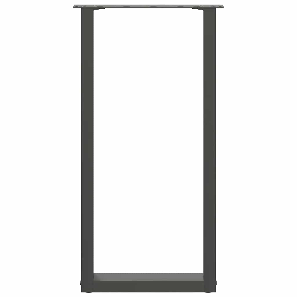 konsolbordben U-formet 2 stk. antracit 38 x (72-73) cm stål
