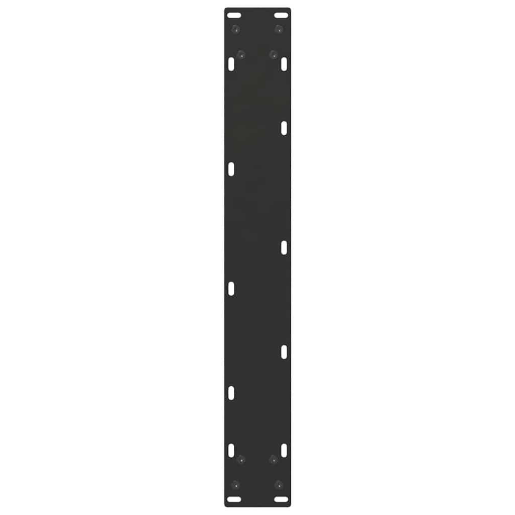 spisebordsben U-formet 2 stk. sort 60 x (72-73) cm stål