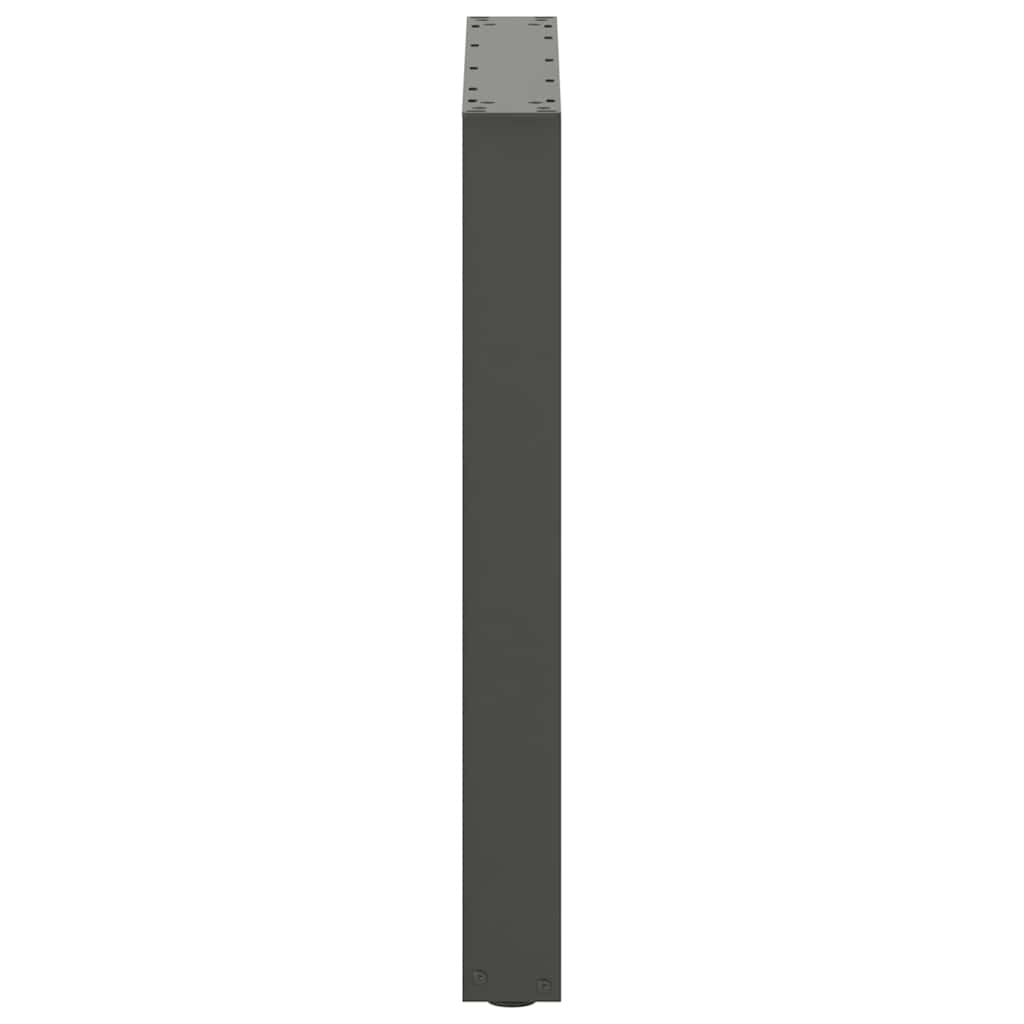 spisebordsben U-formet 2 stk. antracit 60 x (72-73) cm stål