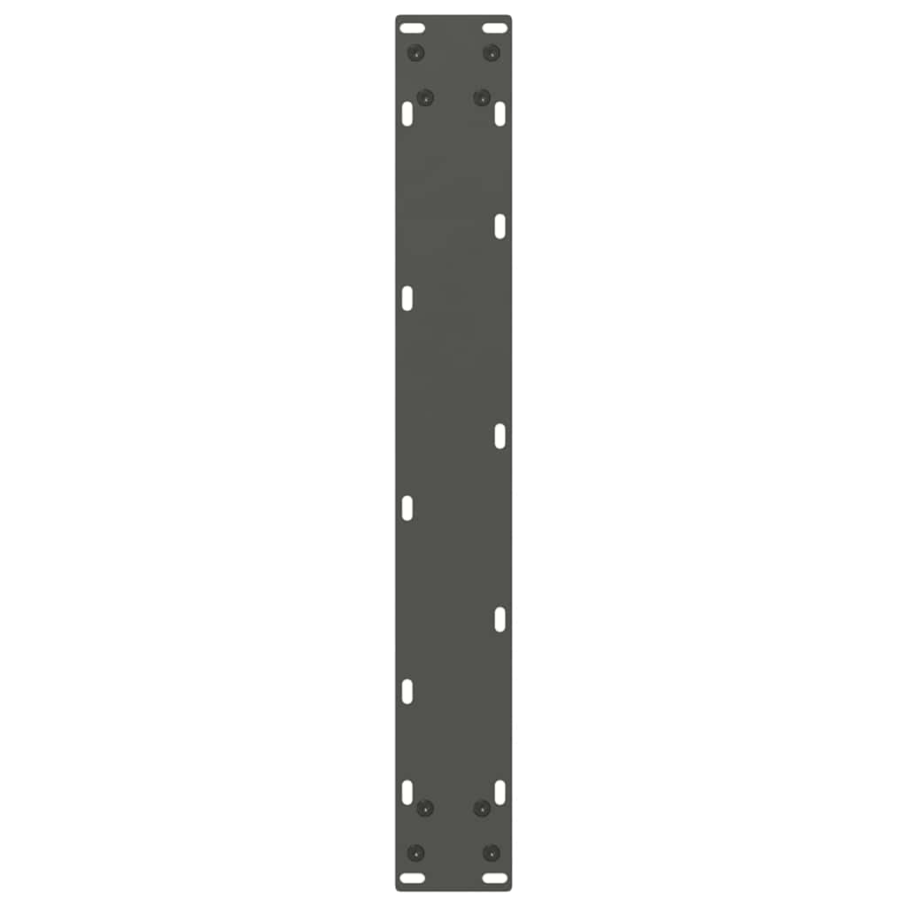 spisebordsben U-formet 2 stk. antracit 60 x (72-73) cm stål