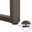 spisebordsben U-formet 2 stk. naturstål 70x(72-73) cm stål