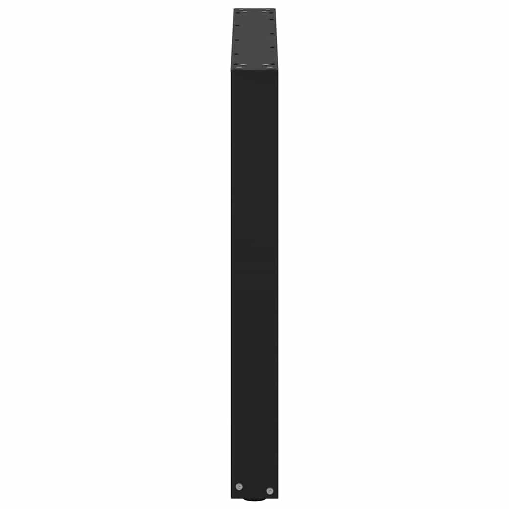 spisebordsben U-formet 3 stk. sort 80 x (72-73) cm stål