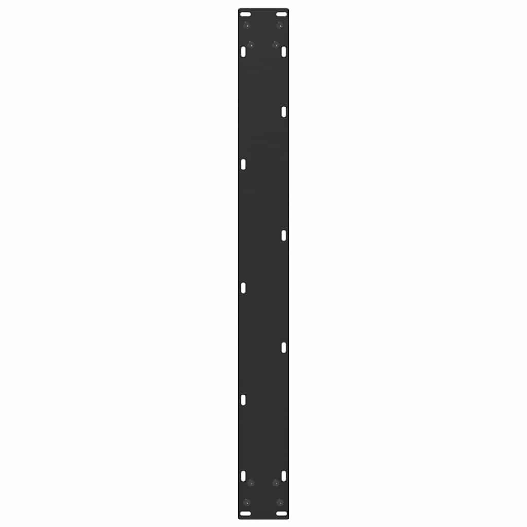 spisebordsben U-formet 3 stk. sort 80 x (72-73) cm stål