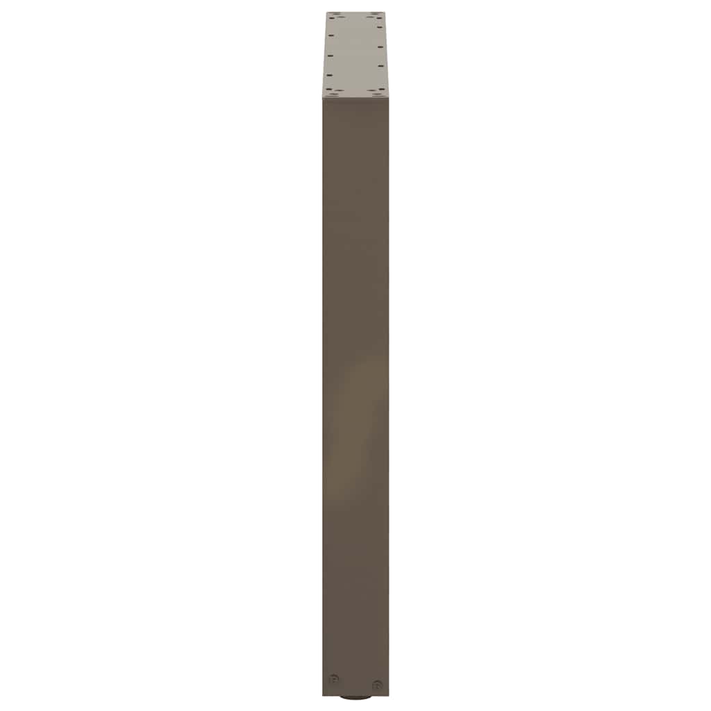 spisebordsben U-formet 3 stk. naturstål 80x(72-73) cm stål