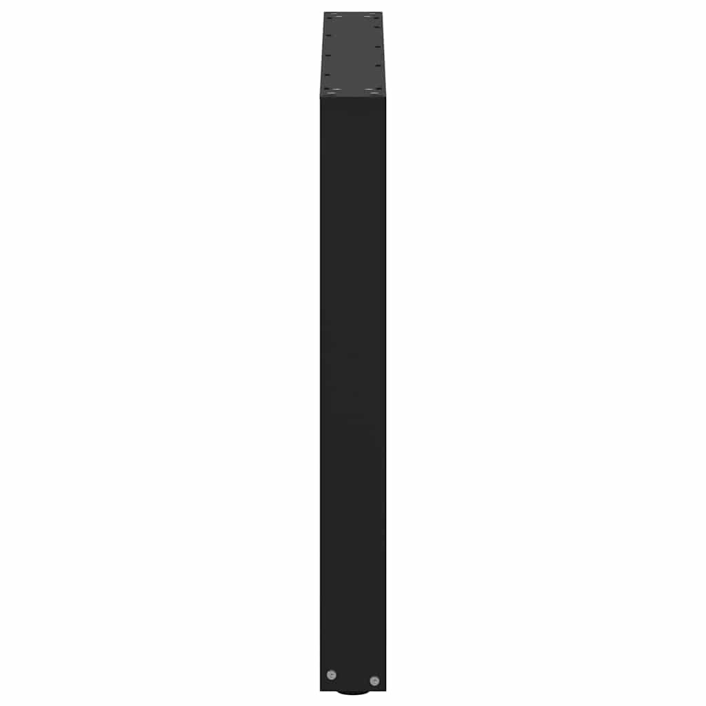 spisebordsben U-formet 3 stk. sort 90 x (72-73) cm stål