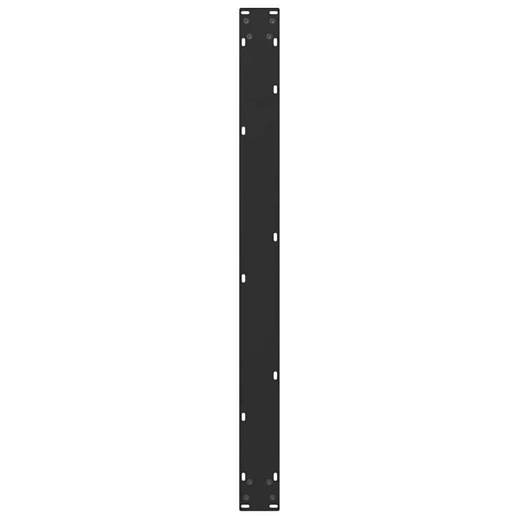 spisebordsben U-formet 3 Stk. sort 100x(72-73) cm stål