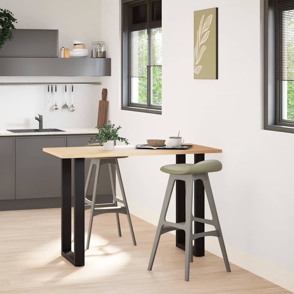 barbordsben U-formet 2 stk. sort 40x(90-91) cm stål
