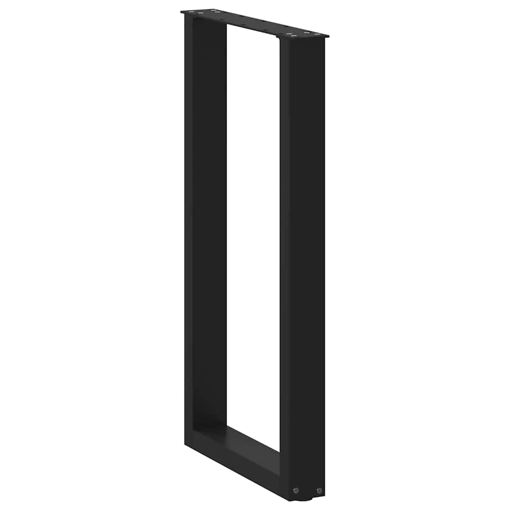 barbordsben U-formet 2 stk. sort 40x(90-91) cm stål
