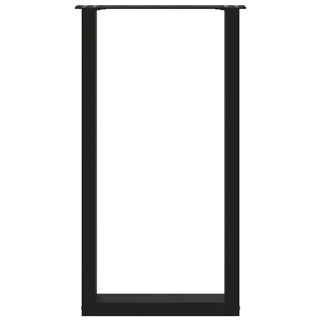barbordsben U-formet 2 stk. sort 40x(90-91) cm stål