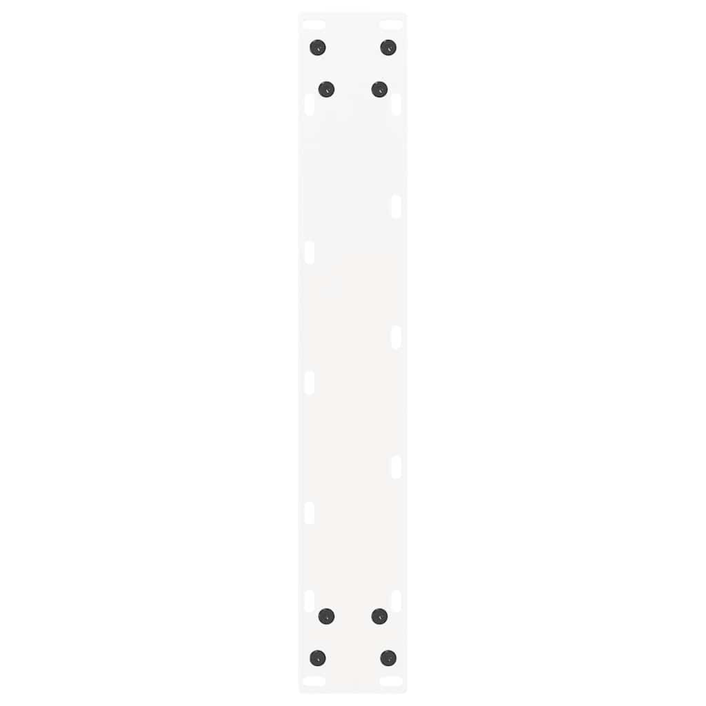 barbordsben U-formet 2 stk. hvid 40x(90-91) cm stål