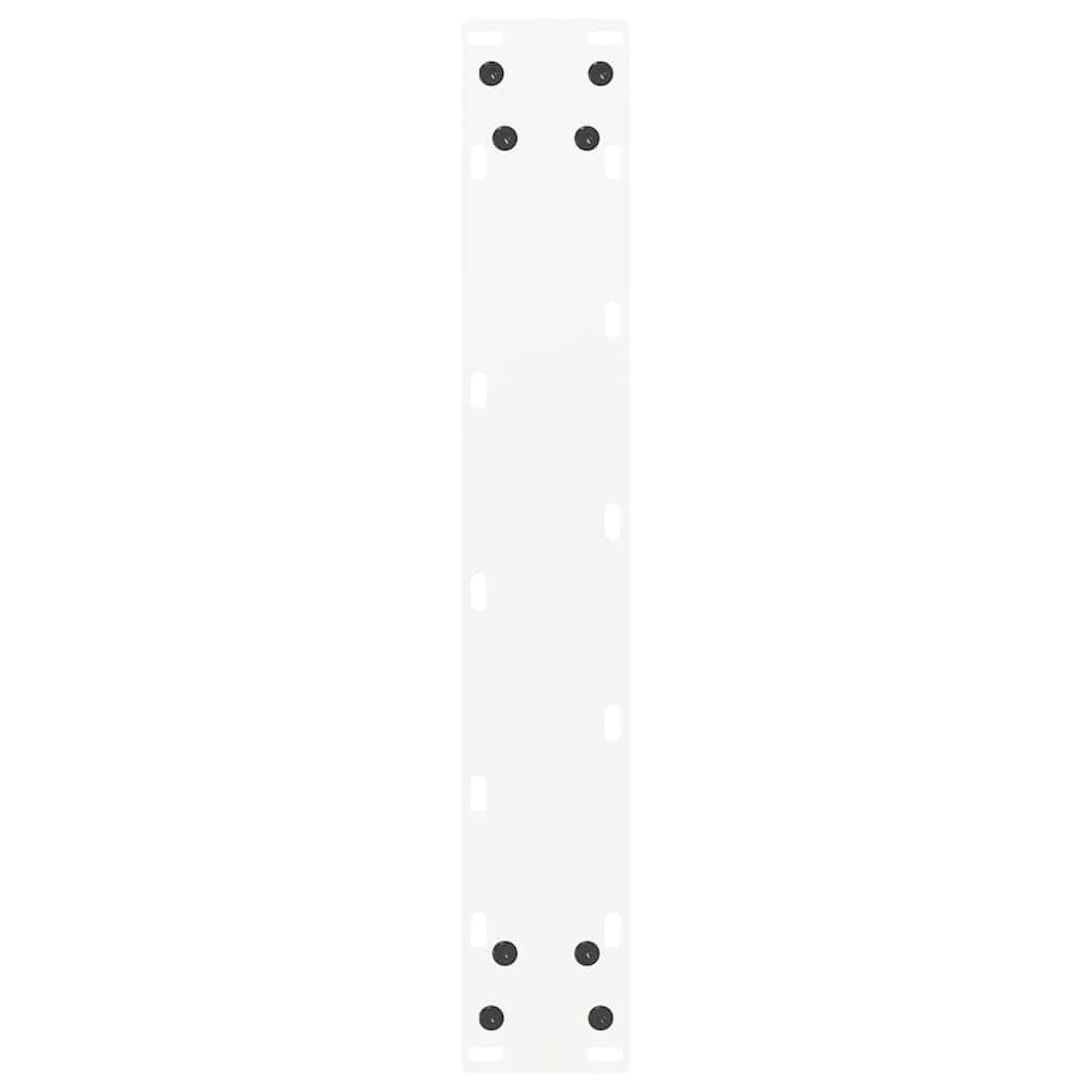 barbordsben U-formet 2 stk. hvid 50x(90-91) cm stål